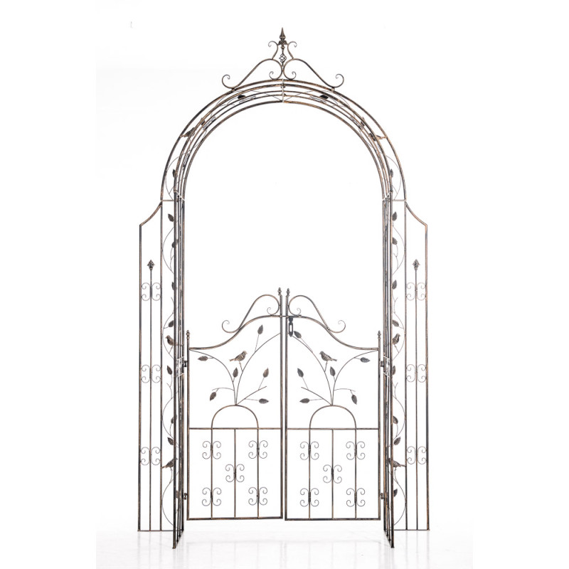 Arco de Flores para Jardín con Puerta Grenada Bronce