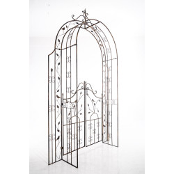Arco de Flores para Jardín con Puerta Grenada Bronce