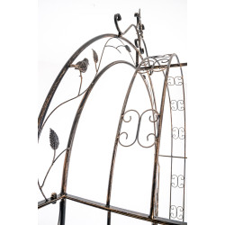 Arco de Flores para Jardín con Puerta Grenada Bronce