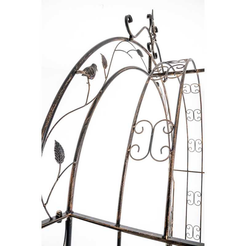 Arco de Flores para Jardín con Puerta Grenada Bronce