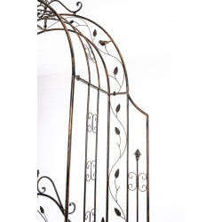 Arco de Flores para Jardín con Puerta Grenada Bronce