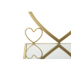 TABLE DE CHEVET ÉTAGÈRE COEURS PAIRE CM 41,5X18X21