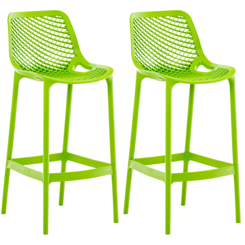 Ensemble de 2 tabourets de bar Air vert