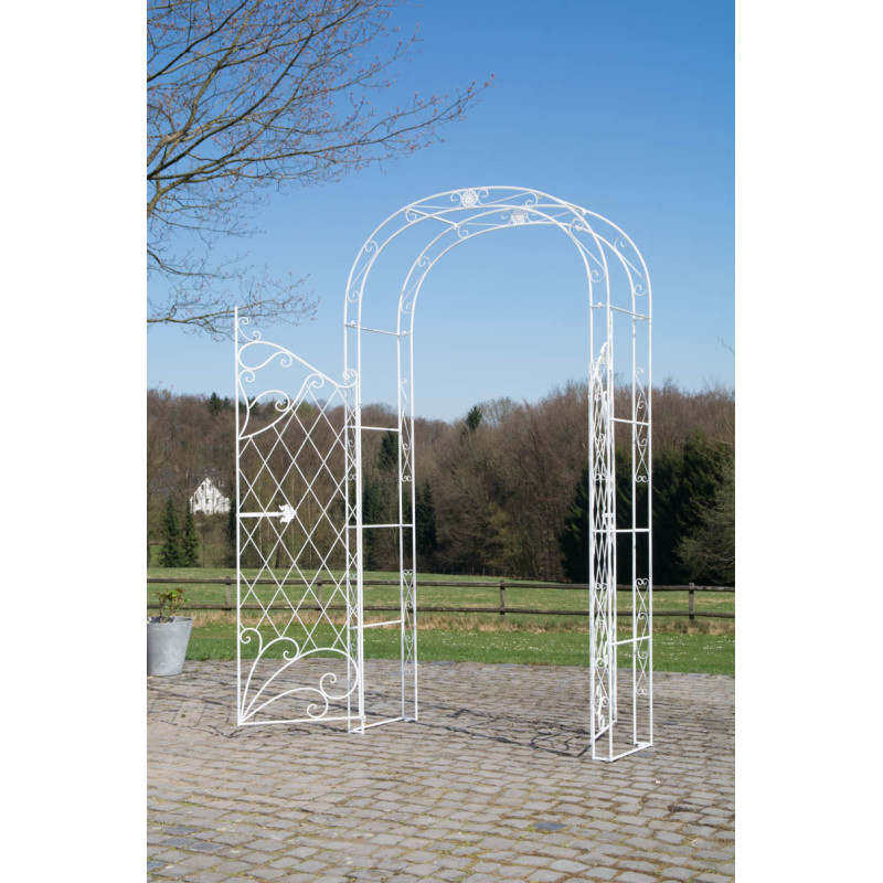 Arche de roses avec portail Melissa blanc antique