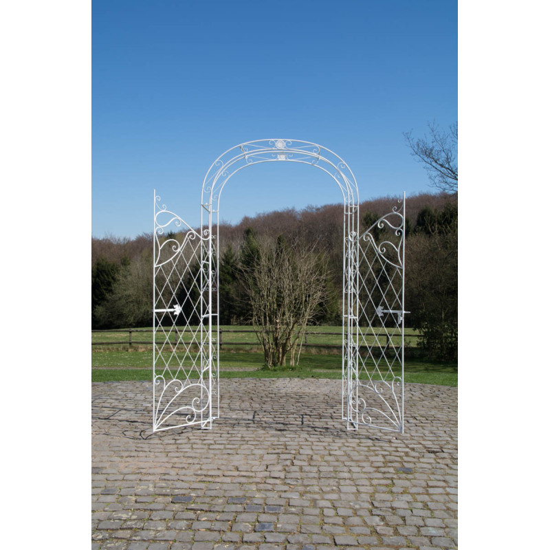 Arco per Piante Rampicanti Melissa bianco antico