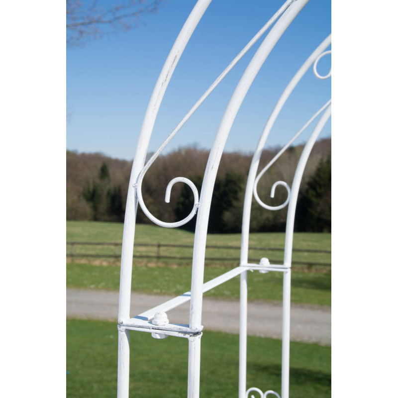 Arco per Piante Rampicanti Melissa bianco antico