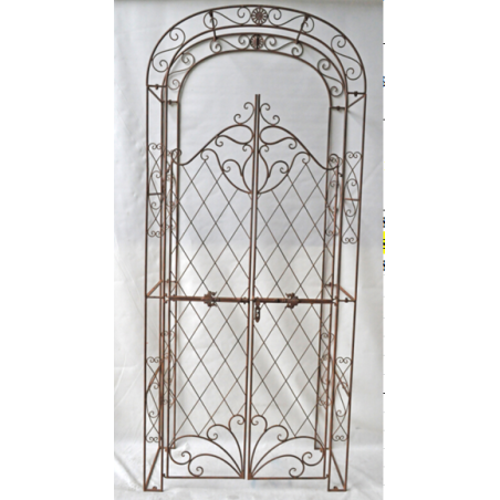 Arche de roses avec portail Melissa blanc