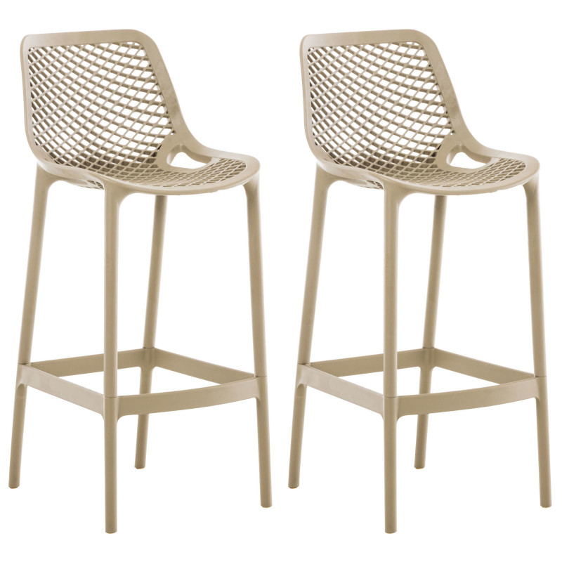 Ensemble de 2 tabourets de bar Air boue