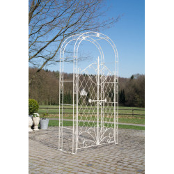 Arco de Jardín con Puerta Melissa Crema antiguo