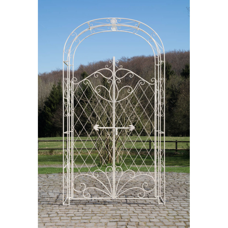 Arco de Jardín con Puerta Melissa Crema antiguo