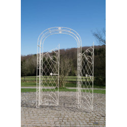 Arche de roses avec portail Melissa crème antique