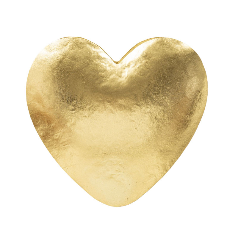 APPLIQUE COEUR DORÉ CM 25,5X15X24