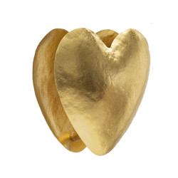 APPLIQUE COEUR DORÉ CM 25,5X15X24