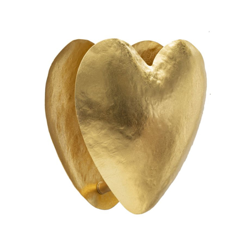 APPLIQUE COEUR DORÉ CM 25,5X15X24