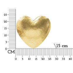 APPLIQUE COEUR DORÉ CM 25,5X15X24
