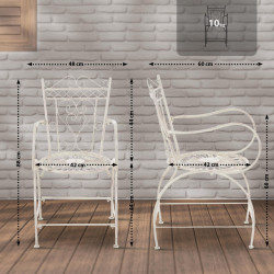 Silla de Exterior Sheela Crema antiguo