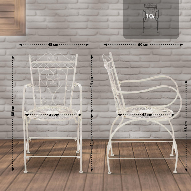 Silla de Exterior Sheela Crema antiguo