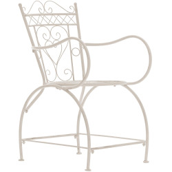 Sedia Giardino Sheela in Metallo crema antica