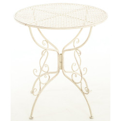 Mesa jardin Amanda Ø 70 cm Crema antiguo