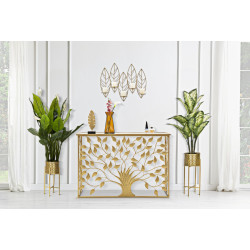 P/CAND LEAF MURAL CM 66X14X56