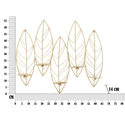 P/CAND LEAF MURAL CM 66X14X56
