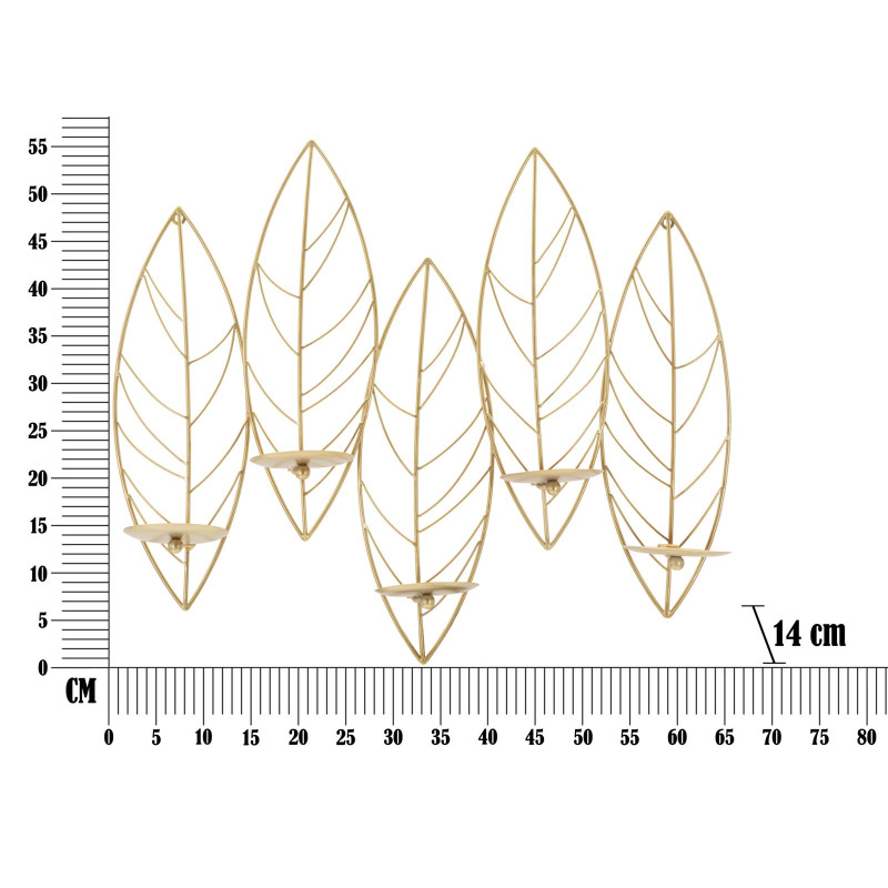 P/CAND LEAF MURAL CM 66X14X56