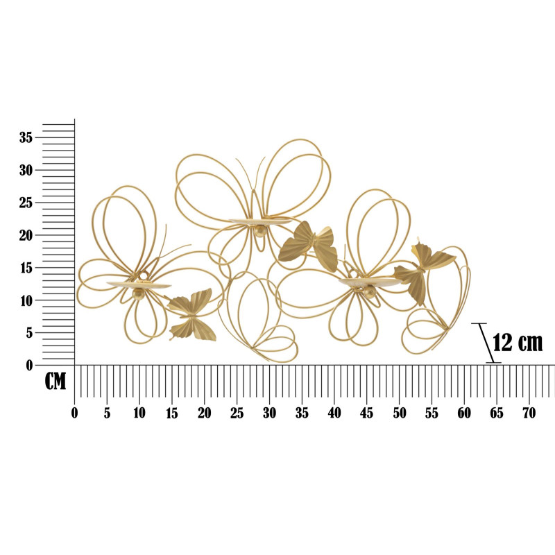BOUGIE MURALE PAPILLONS CM 61X12X34
