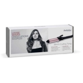 Fer a Boucler - BaByliss - C338E - Boucleur 38 mm Curling Tong pour des boucles larges, jusqu'a 180∞C, revetement satiné ultra l