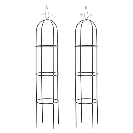 Ensemble de 2 colonnes roses Romantika noir