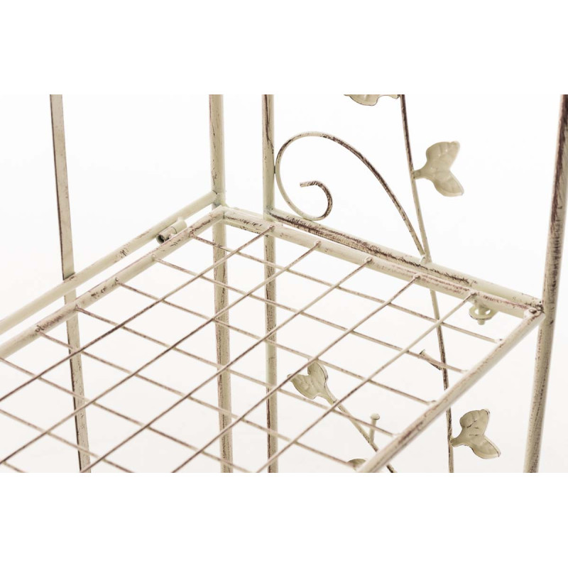 Estantería de Hierro Plegable Arona Crema antiguo