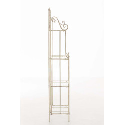 Estantería de Hierro Plegable Flora Crema antiguo