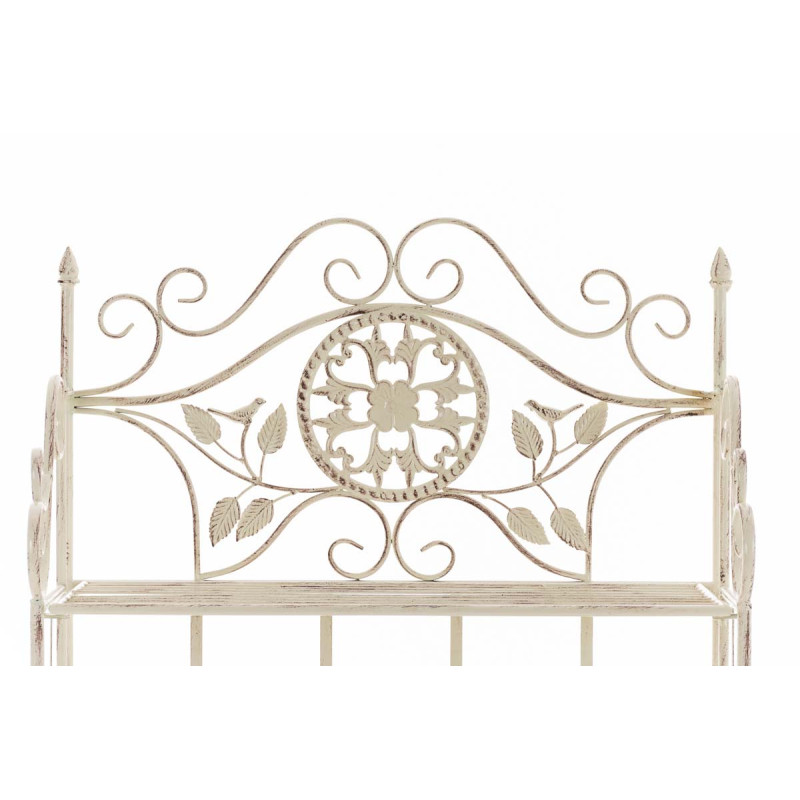 Estantería de Hierro Plegable Flora Crema antiguo