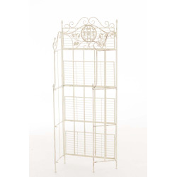 Estantería de Hierro Plegable Flora Crema antiguo