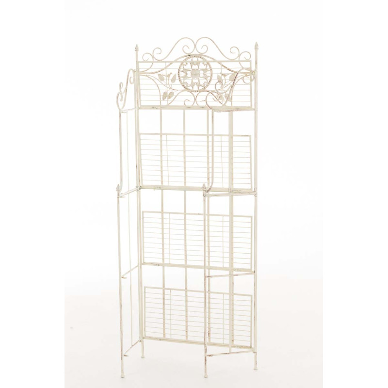 Estantería de Hierro Plegable Flora Crema antiguo