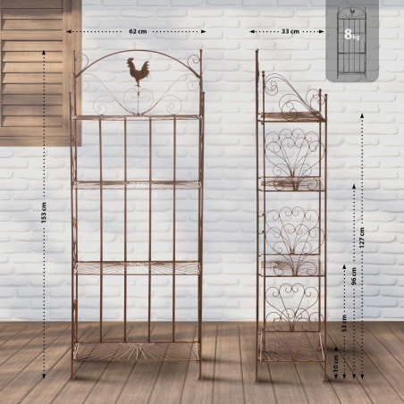 Estantería Plegable Mia Marrón antiguo