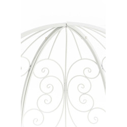 Pavillon semi-ouvert Rosie avec banc blanc