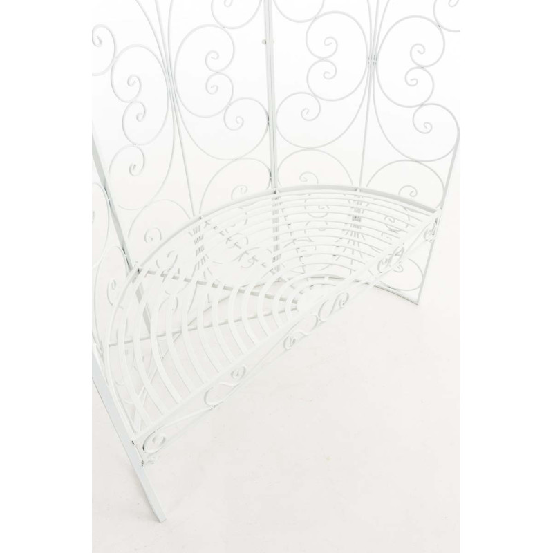 Pavillon semi-ouvert Rosie avec banc blanc