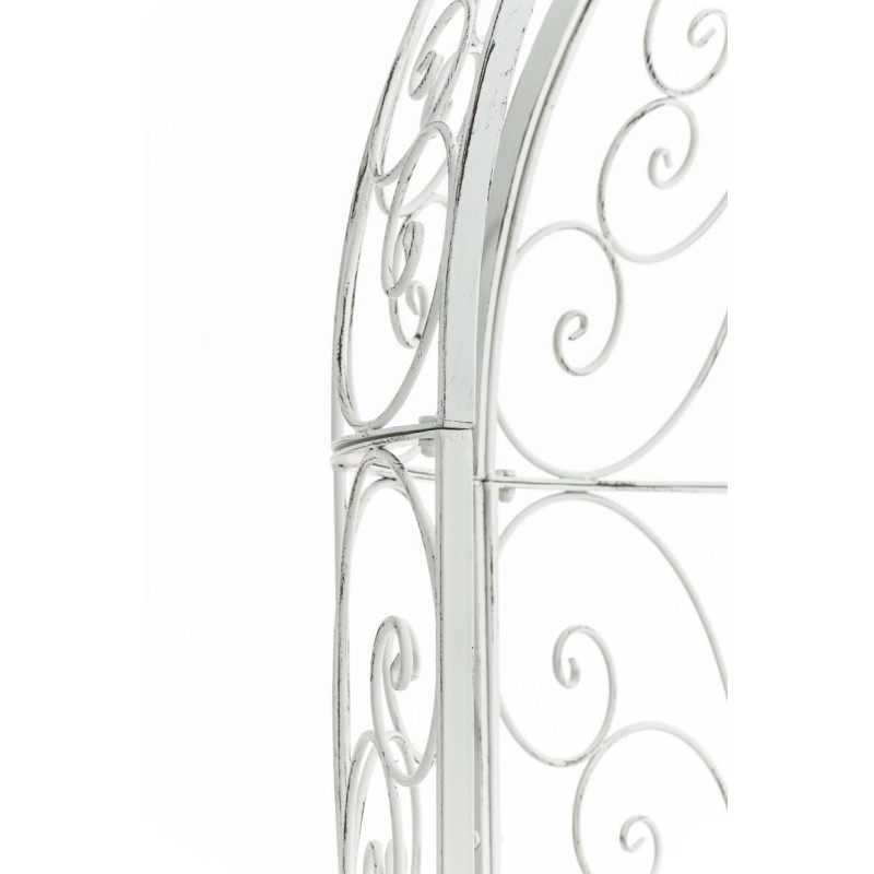 Cenador de Jardín Rosie con Banco Blanco antiguo