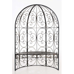 Pavillon semi-ouvert Rosie avec banc bronze