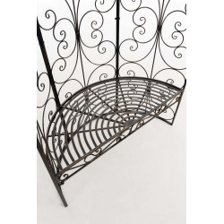 Pavillon semi-ouvert Rosie avec banc bronze