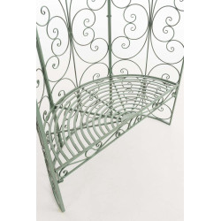 Pavillon semi-ouvert Rosie avec banc vert antique