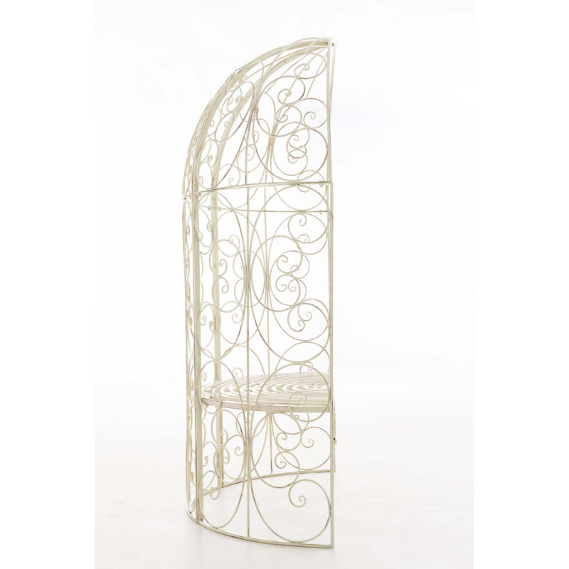 Pavillon Rosie semi-enterr? avec banc ancien couleur cr?me