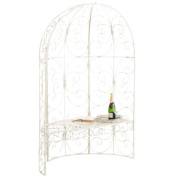 Pavillon semi-ouvert Rosie avec banc crème antique