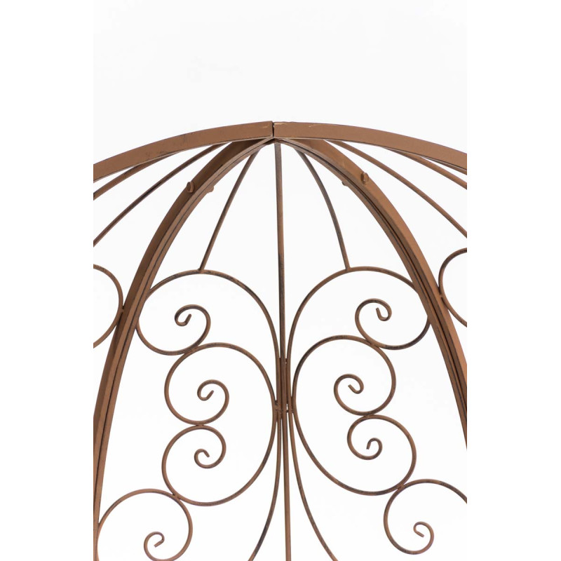 Pavillon semi-ouvert Rosie avec banc brun antique