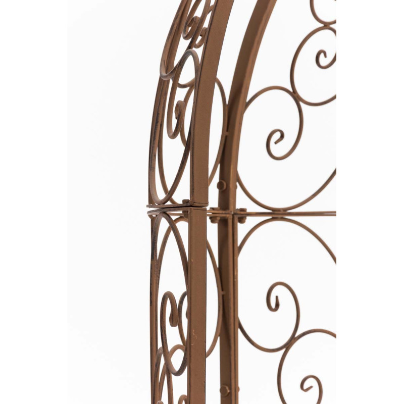 Pavillon semi-ouvert Rosie avec banc brun antique