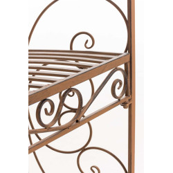 Pavillon semi-ouvert Rosie avec banc brun antique