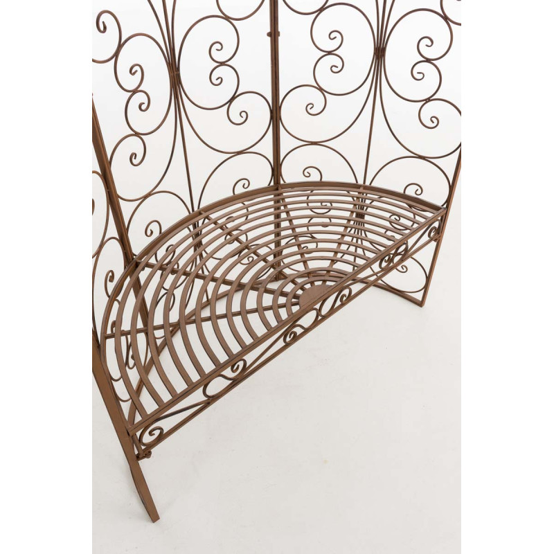 Pavillon semi-ouvert Rosie avec banc brun antique