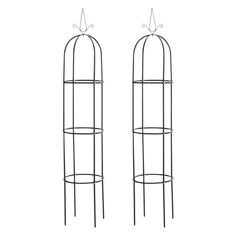 Ensemble de 2 colonnes roses Romantika V2 noir