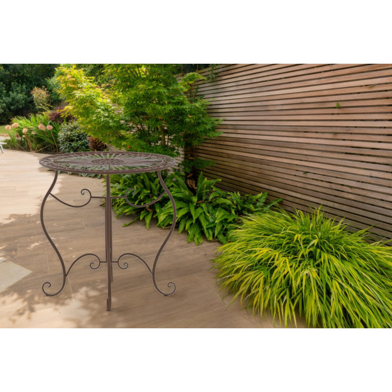 Table Indra marron antique