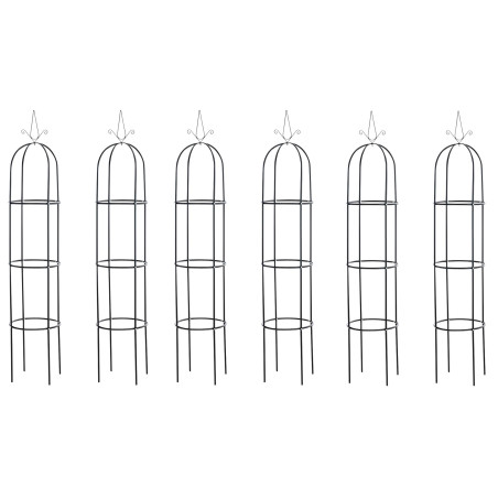 Ensemble de 6 colonnes roses Romantika noir